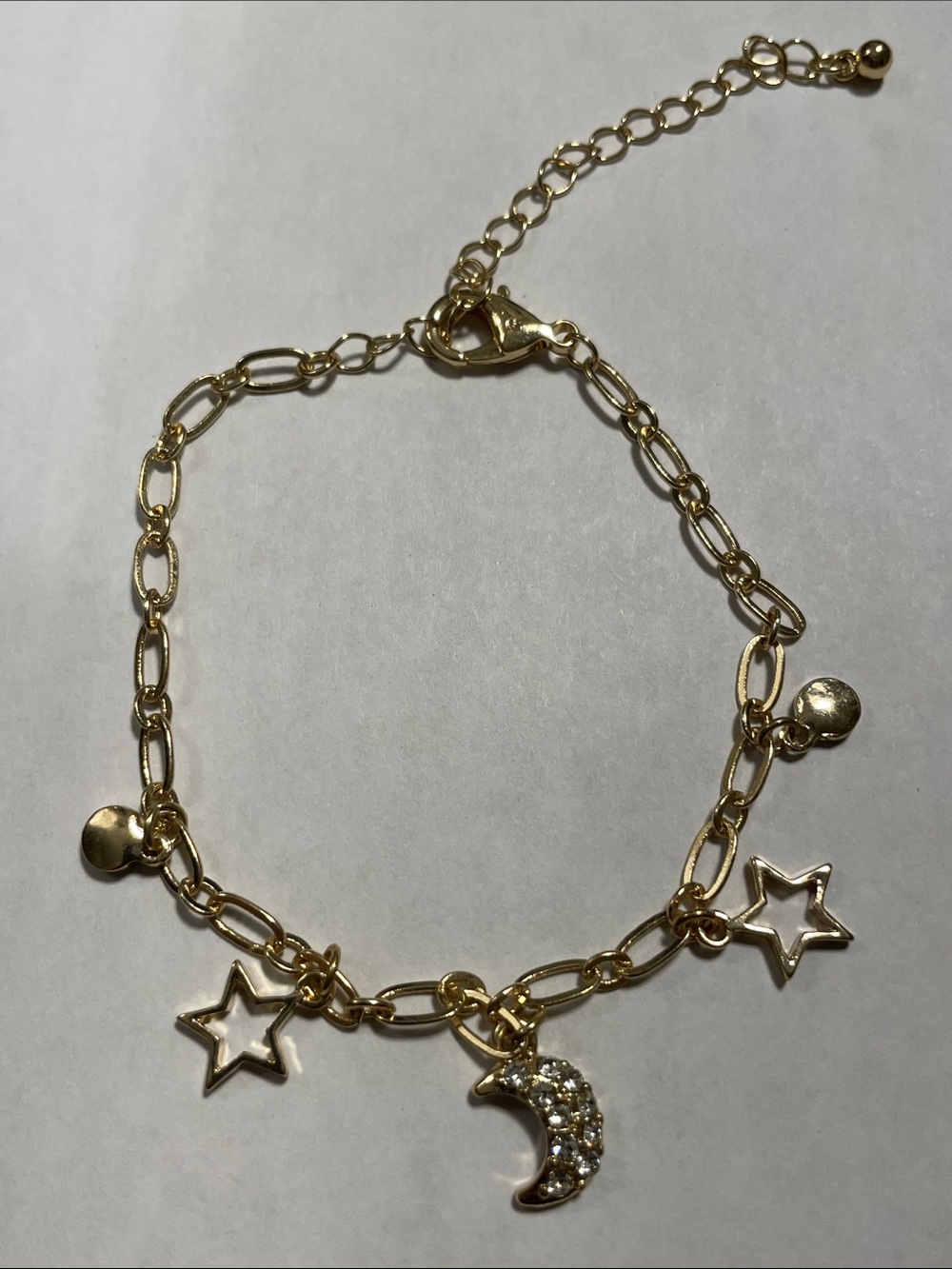 Gold-Tone Moon & Star Charm Bracelet - Gold